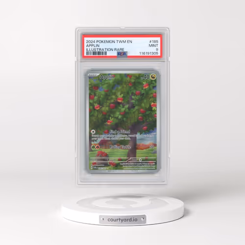 2024 Pokémon Twm EN-Twilight Masquerade #185 Applin - Illustration Rare (PSA 9 MINT)