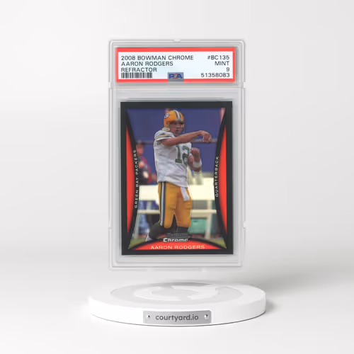 2008 Bowman Chrome #BC135 Aaron Rodgers - Refractor (PSA 9 MINT)