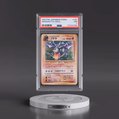 1997 Pokémon Fossil #142 Aerodactyl - Holo (PSA 7 NM)