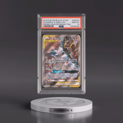 2019 Pokémon SM Black Star Promo #SM193 Garchomp & Giratina GX - Holo Full Art Power Partnership Tin