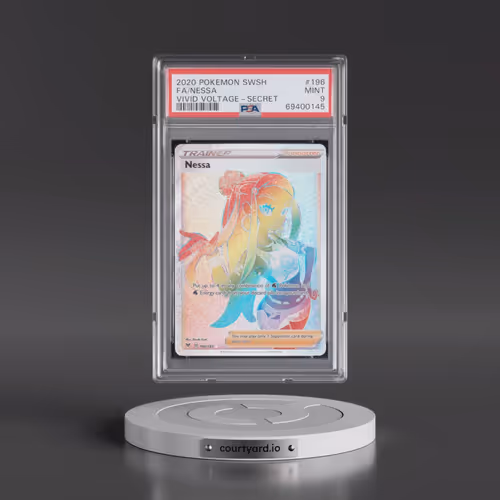 2020 Pokémon Sword & Shield Vivid Voltage #196 Nessa - Full Art Secret (PSA 9 MINT)