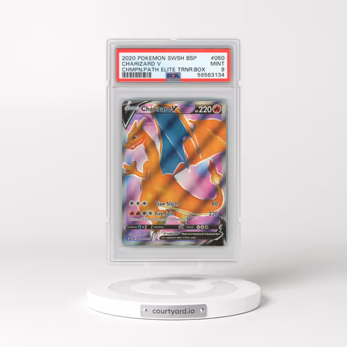 2020 Pokémon Swsh Black Star Promo #050 Charizard V - Holo Champion's Path Elite Trainer Box (PSA 9 MINT)