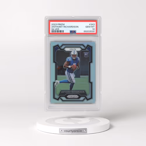 2023 Panini Prizm #343 Anthony Richardson - Silver Prizm (PSA 10 GEM MINT)