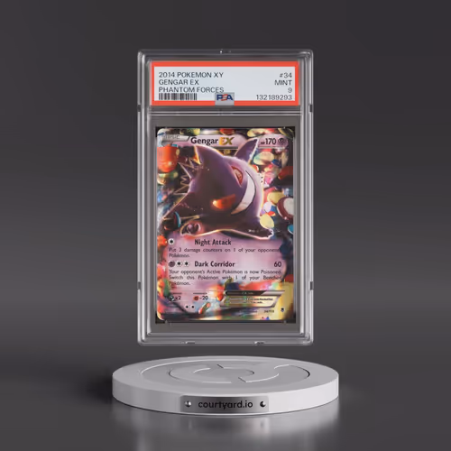 2014 Pokémon XY Phantom Forces #34 Gengar EX - Holo (PSA 9 MINT)