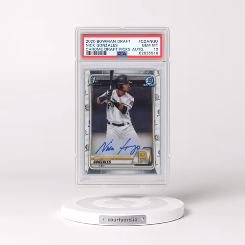 2020 Bowman Draft Chrome Draft Picks Autographs #CDANGO Nick Gonzales (PSA 10 GEM MINT)