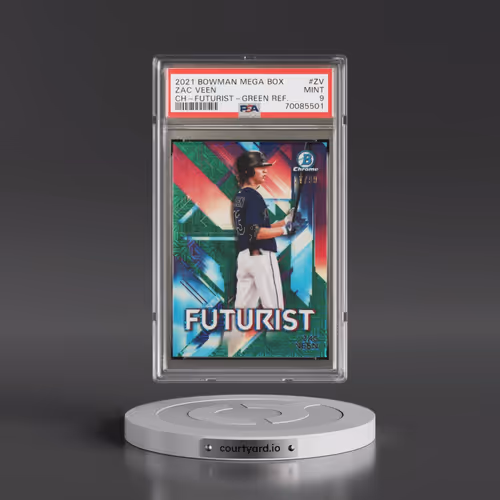 2021 Bowman Mega Box Chrome Futurist #ZV Zac Veen - Green Refractor (PSA 9 MINT)