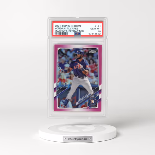 2021 Topps Chrome #141 Yordan Alvarez - Magenta Refractor (PSA 10 GEM MINT)