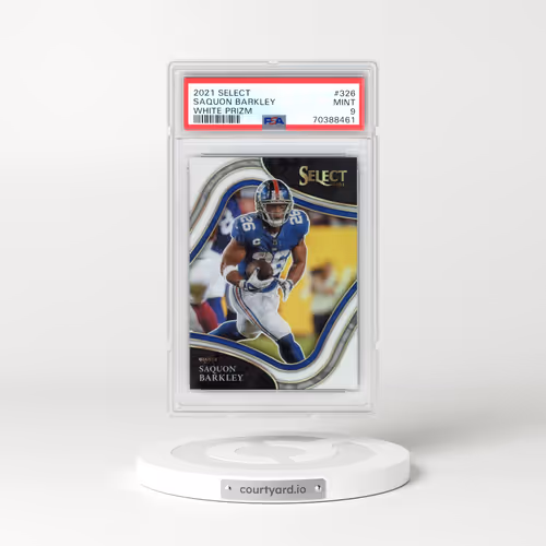 2021 Panini Select #326 Saquon Barkley - White Prizm (PSA 9 MINT)