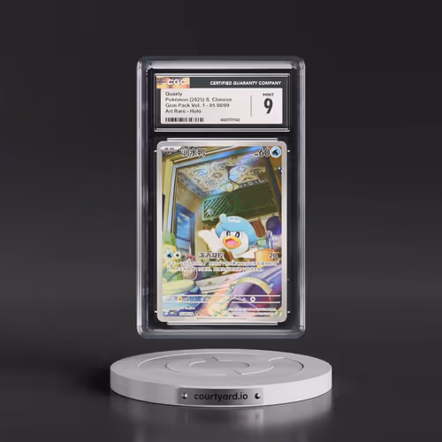 2025 Gem Pack Volume 1 - CBB1C - Simplified #05 08/09 Quaxly - Art Rare Holo (CGC 9 MINT)