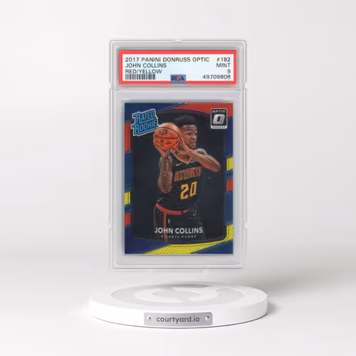 2017 Panini Donruss Optic #182 John Collins - Red/Yellow (PSA 9 MINT)