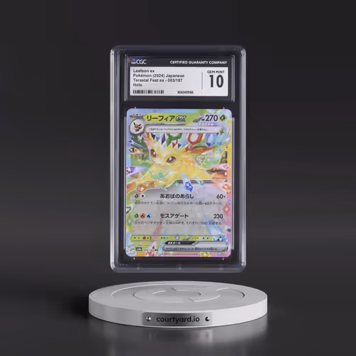 2024 High Class Pack: Terastal Fest ex - sv8a #003/187 Leafeon ex - Holo (CGC 10 GEM MINT)