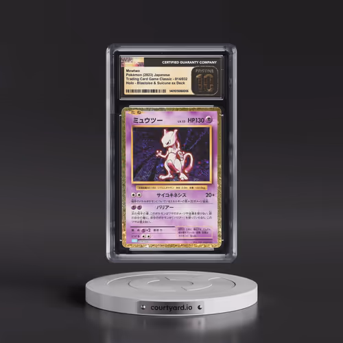 2023 Pokémon Clk-Trading Card Game Classic Blastoise & Suicune EX Deck #014 Mewtwo (CGC 10 PRISTINE)