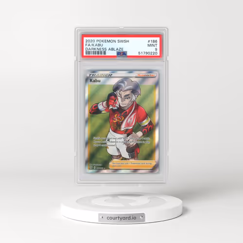 2020 Pokémon Sword & Shield Darkness Ablaze #186 Kabu - Full Art (PSA 9 MINT)