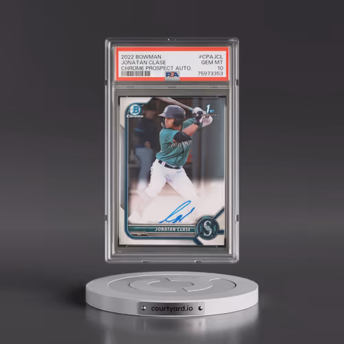 2022 Bowman Chrome Prospect Autographs #CPAJCL Jonatan Clase (PSA 10 GEM MINT)
