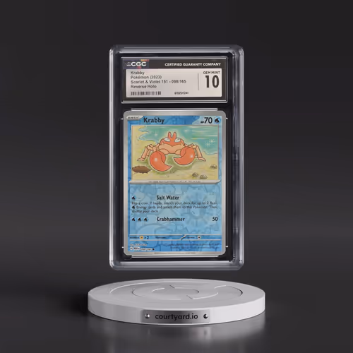 2023 Scarlet & Violet 151 - MEW EN #098/165 Krabby - Reverse Holo (CGC 10 GEM MINT)