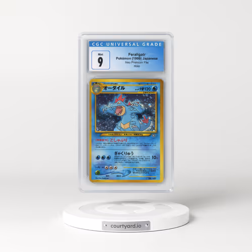 1999 Neo Premium File #160 Feraligatr - No Rarity - Holo (CGC 9 MINT)