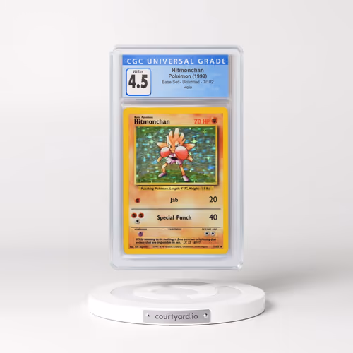 1999 Base Set #7/102 Hitmonchan - Holo (CGC 4.5 VG-EX+)