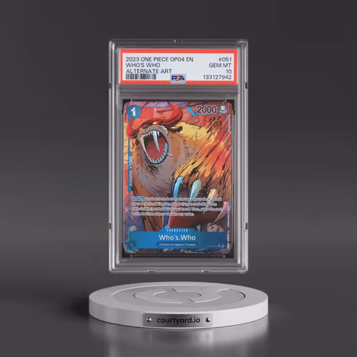 2023 One Piece OP04-Kingdoms of Intrigue #051 Who's Who - Alternate Art (PSA 10 GEM MINT)