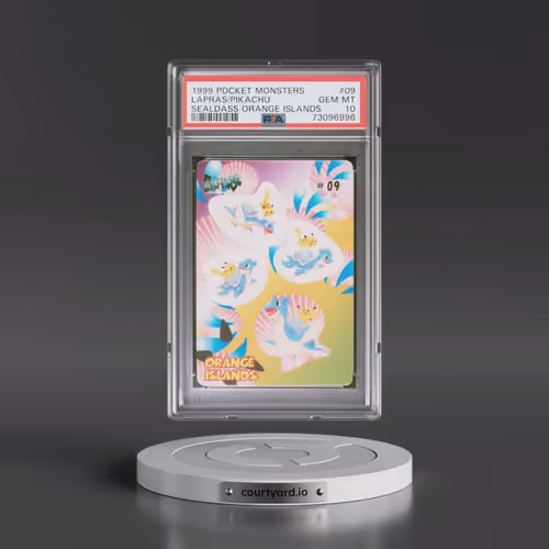 1999 Pocket Monsters Sealdass Orange Islands #09 Lapras/Pikachu (PSA 10 GEM MINT)