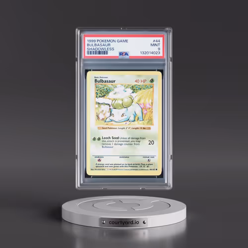 1999 Pokémon Game #44 Bulbasaur - Shadowless (PSA 9 MINT)
