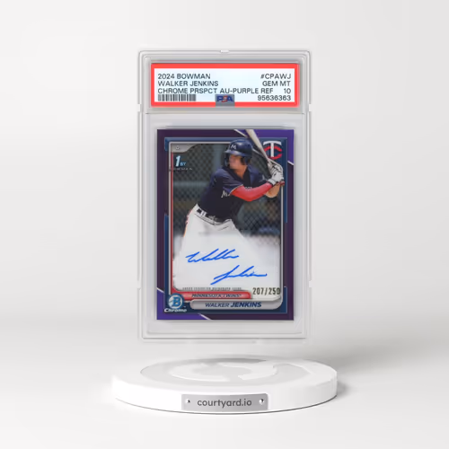 2024 Bowman Chrome Prospect Autographs #CPAWJ Walker Jenkins - Purple Refractor (PSA 10 GEM MINT)