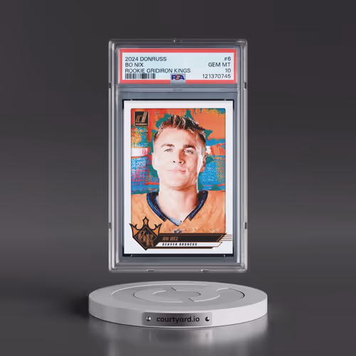 2024 Panini Donruss Rookie Gridiron Kings #6 Bo Nix (PSA 10 GEM MINT)