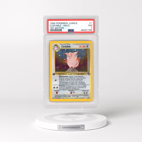 1999 Pokémon Jungle #1 Clefable - 1st Edition Holo (PSA 7 NM)