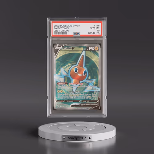2022 Pokémon Sword & Shield Lost Origin #176 Rotom V - Holo Full Art (PSA 10 GEM MINT)