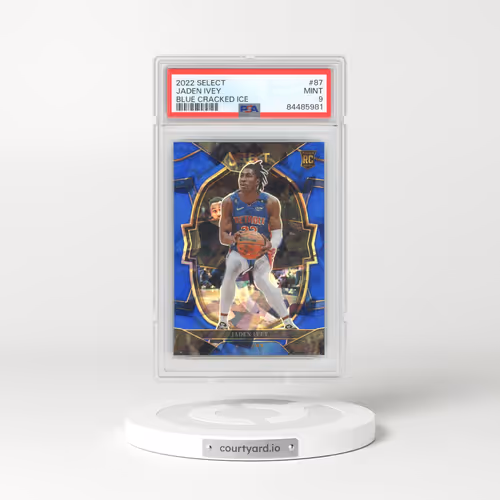 2022 Panini Select #87 Jaden Ivey - Blue Cracked Ice (PSA 9 MINT)