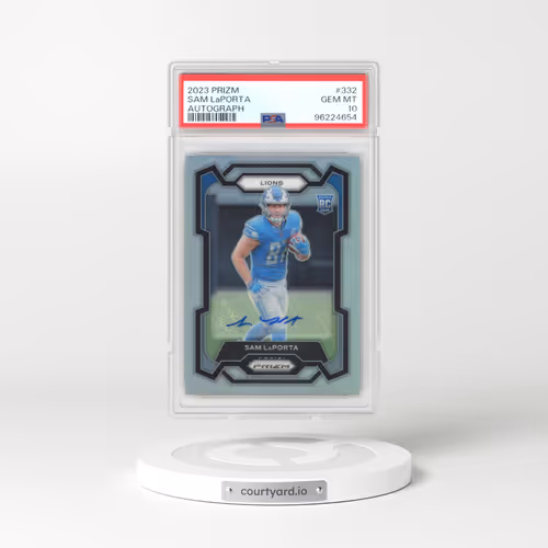 2023 Panini Prizm #332 Sam LaPorta - Autograph (PSA 10 GEM MINT)