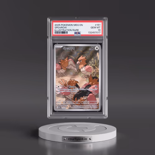 2025 Pokémon Meg EN-Mega Evolution #151 Spearow - Illustration Rare (PSA 10 GEM MINT)