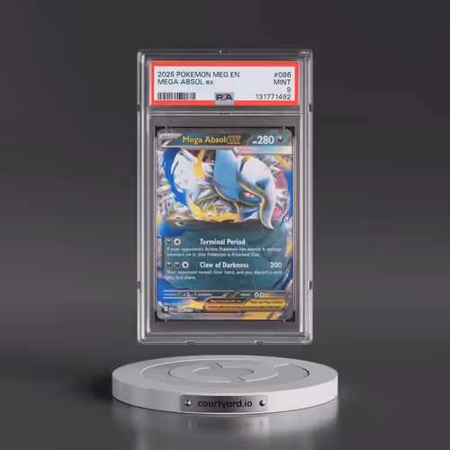 2025 Pokémon Meg EN-Mega Evolution #086 Mega Absol EX - Holo (PSA 9 MINT)