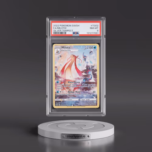 2022 Pokémon Sword & Shield Silver Tempest #TG02 Milotic - Full Art (PSA 8 NM-MT)