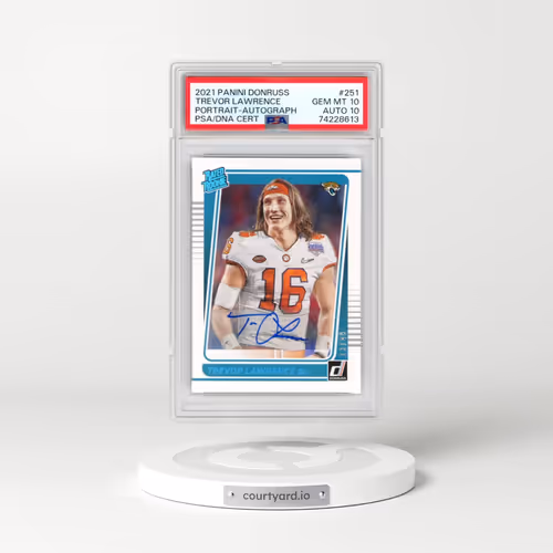 2021 Panini Donruss #251 Trevor Lawrence - Portrait-Autograph (PSA 10 GEM MINT)