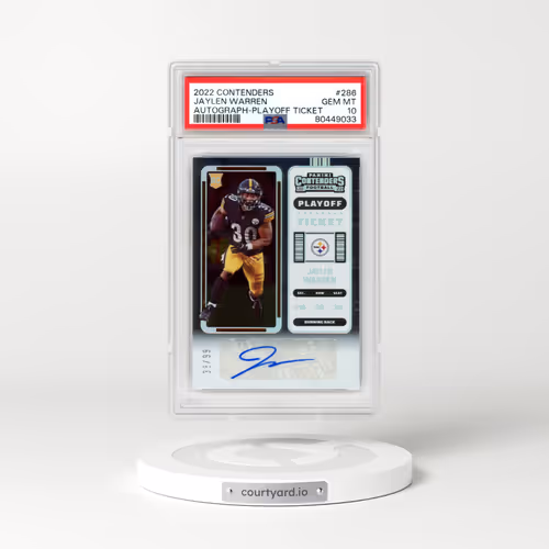 2022 Panini Contenders #286 Jaylen Warren - Autograph-Playoff Ticket (PSA 10 GEM MINT)
