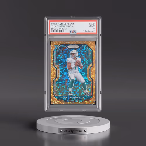 2020 Panini Prizm #339 Tua Tagovailoa - Disco Prizm (PSA 9 MINT)