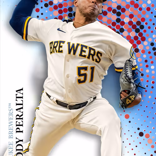Milwaukee Brewers Tm Freddy Peralta Base Blue 1241