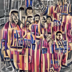 FC Barcelona AI Abstract Edition #1 of 1