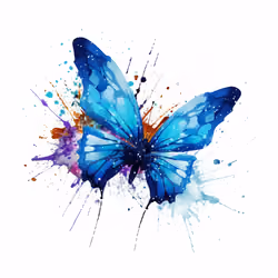 Blue Butterfly Splash 