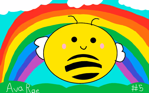 Tiny Bee #5 (Rainbow)