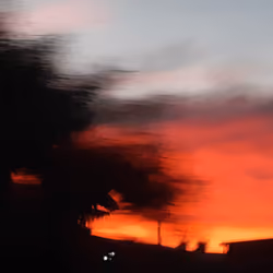 Orange Fire Sky in Sao Paulo Brazil