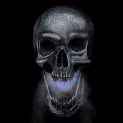 smoking skull