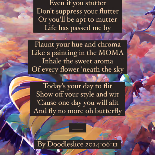 Butterflown - Poem and reading by Doodleslice