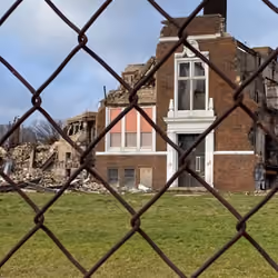 The remains of Washington Elementary School in Flint