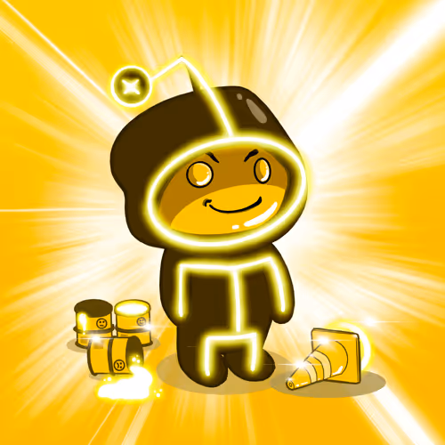 Golden Glowstickman
