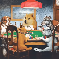 Dogecoin Playing Poker 