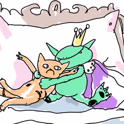 Reptiloid and his beloved cat