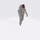 Moving 3D Walking astronaut with 4 animations