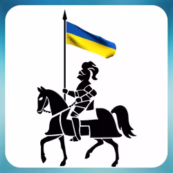 Knight flag #014 Ukraine