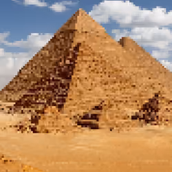 Egypt's Pyramids Pixel Art